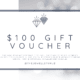 Image that has text that reads $100 gift voucher with the Jewelery Hub
